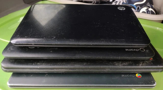 5 Laptops Chromebooks HP Computers UNTESTED Missing Cords Might Work