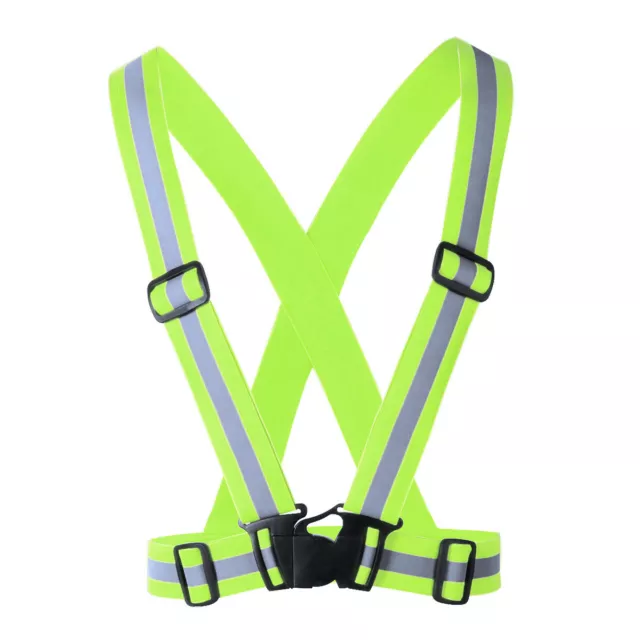 360° High Visibility Adjustable Reflective Safety Belt Vest Running Ski Straps