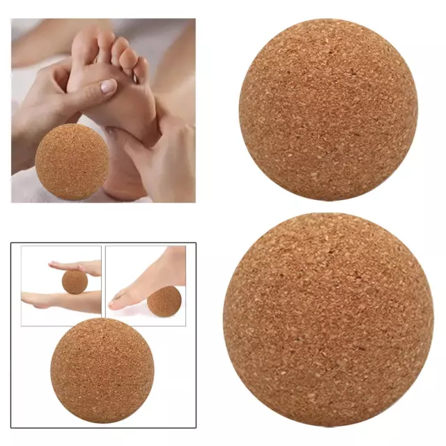 Lot De 2 Balles De Massage En Liège Portables Pour Le Bas Pour