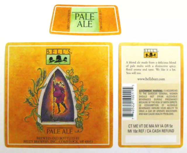 Bell's Brewery  BELL'S PALE ALE beer label MI 12 oz