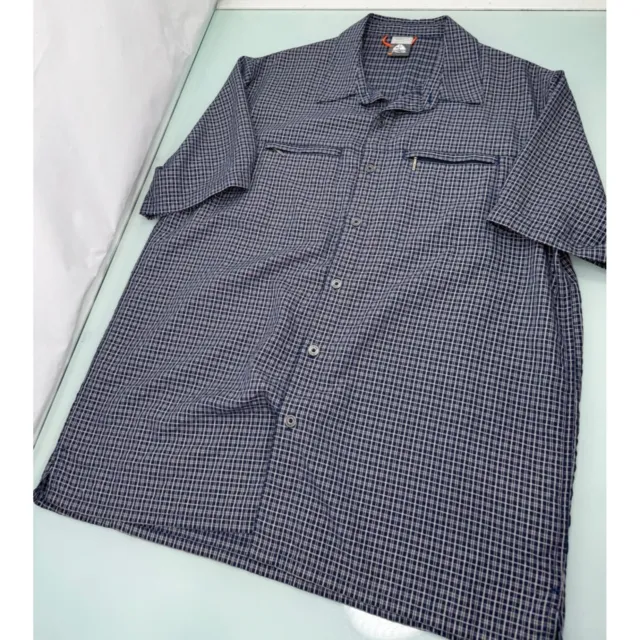 NIKE ACG MEN Short Sleeve Button Down Shirt Size M Plaid Hiking Vented  Olive $25.49 - PicClick