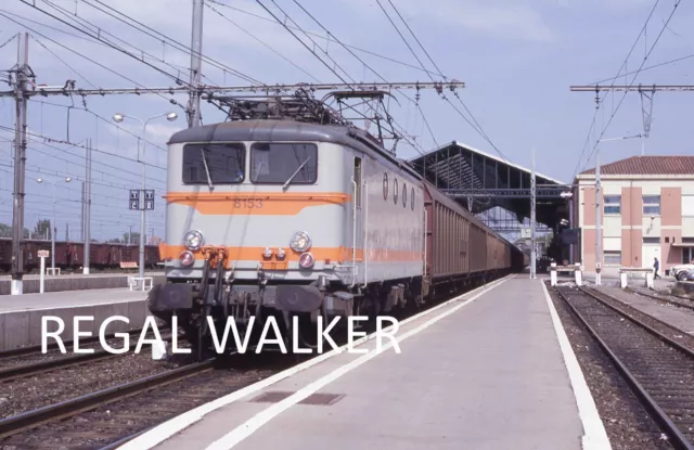 Original 35Mm Sncf French Railway Slide Loco - Bb 8153 Narbonne 1993