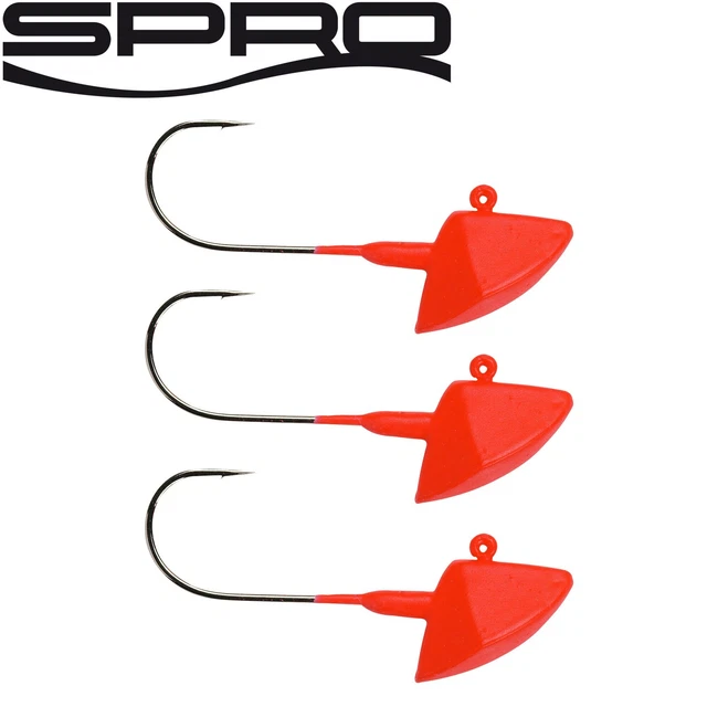Spro Erie Jighead Gripper Jig 22 rot - 3 Erie Jighaken, Jigköpfe, Bleiköpfe