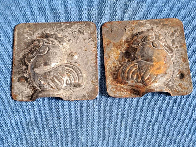 Grand Moule à Chocolat Ancien En Fer Blanc - Années 50 - Rare