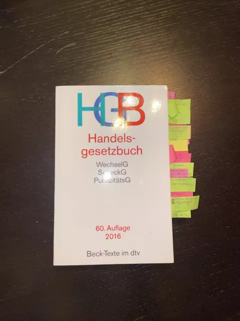 HGB Handelsgesetzbuch Taschenbuch 60. Auflage 2017 Beck Texte im dtv