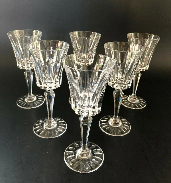6 VERRES A VIN BLANC CRISTAL SEVRES MODELE MARIGNY H: 14,5 cm baccarat st louis