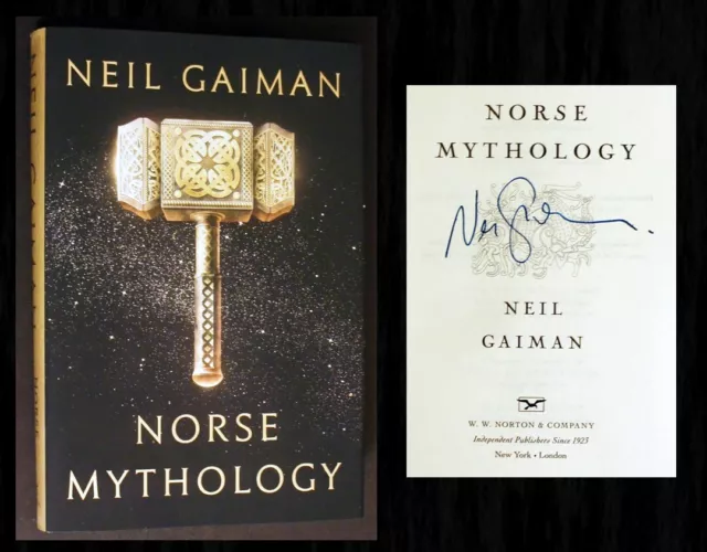 Neil Gaiman SIGNED IN PERSON - Norse Mythology HC/DJ, Brand New!