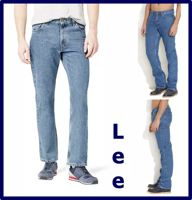 Jeans Lee Uomo Chicago 787 Regular Fit Stright Diritto Azzurro Taglia W33L34