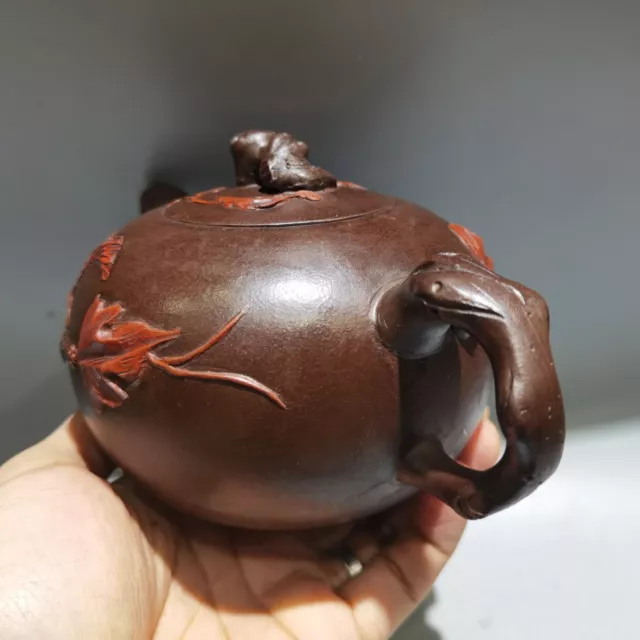 Chinese Yixing Purple Clay Teapot Zisha Handmade Ceramic Exquisite Teaware Rare 3