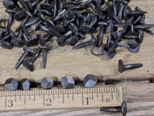 5/8" Rose head 40 nails square wrought iron vintage rustic Decorative historic