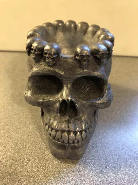 Vintage Adams Apple Creations Skull Ashtray- Just In Time For Halloween!