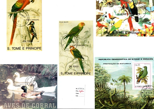 Lot de timbres thematique " Oiseaux  "