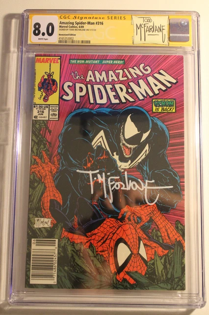Amazing Spider-Man #316 Newsstand CGC SS 8.0  Todd McFarlane