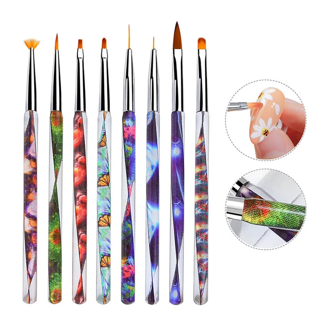 1 pieza tallador de uñas dibujo línea de uñas cepillo UV gel lápiz hágalo usted mismo Art Too q
