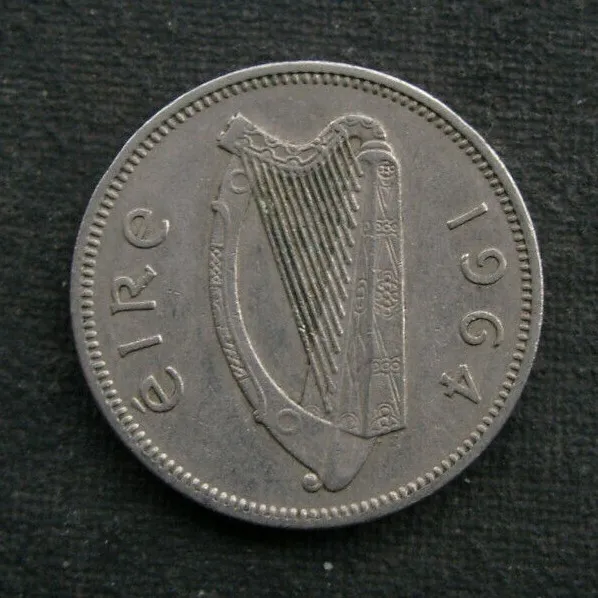 JJ) Irland 1 Scilling (Pingin) 1964 EIRE - Tier Kuh / Stier / Ochse ?! - Ireland 2