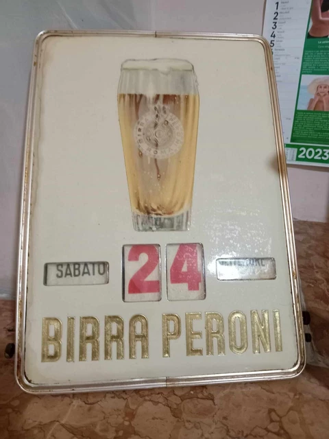 calendario vintage del dopoguerra della PERONI