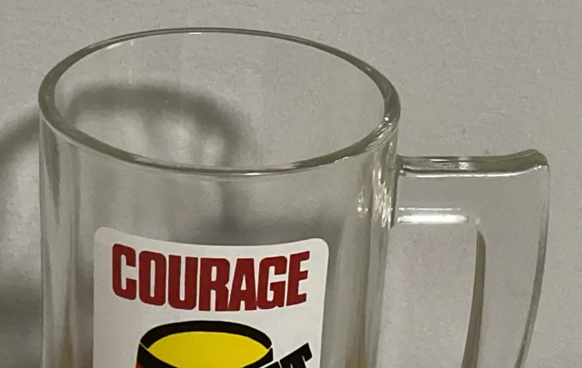 Courage Draught Beer Mug Stein Drinking Glass Man Cave Bar Alcohol Collectable 3