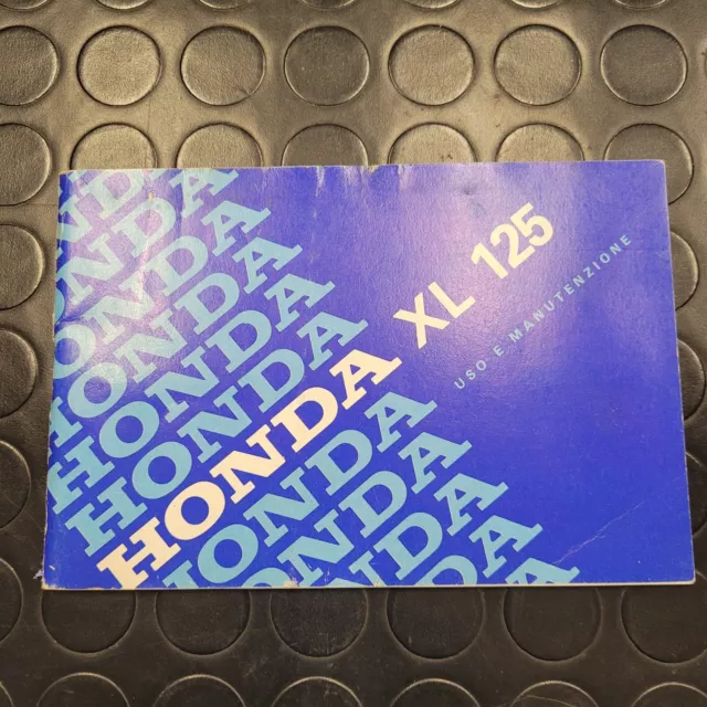 Libretto Manuale uso e manutenzione originale ITA Italiano HONDA XL 125 s 1982