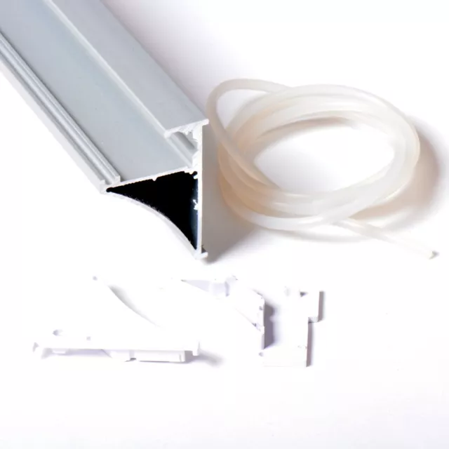 2m 4532 Perfil Aluminio Para Tiras Strip LED Estantería de Vidrio Estante 8MM