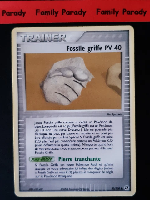 Fossile griffe PV 40 90/100 Ex Tempete de Sable Carte Pokemon Français