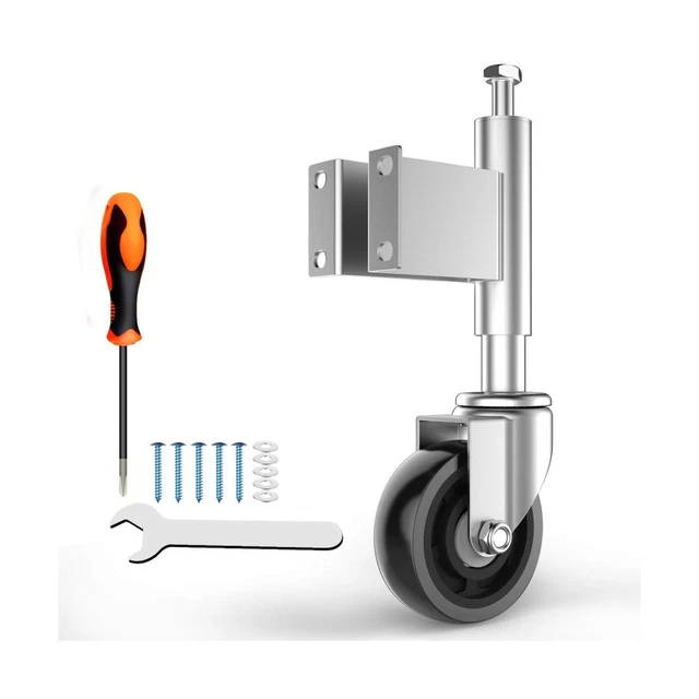 Homhoo Spring Loaded Gate Casters 4” Heavy Duty Gate Caster Wheels with Hardw...