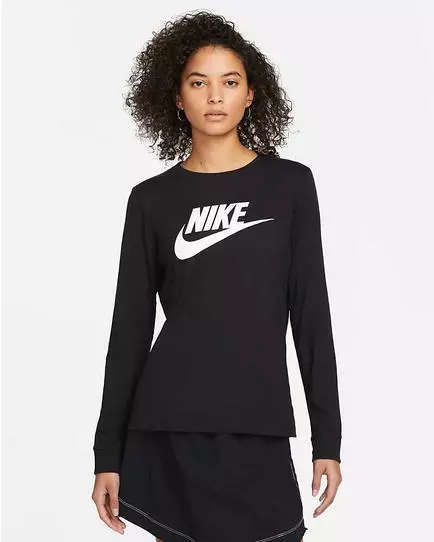 Tee-Shirt Nike Femme Sportswear Manches Longues Gris - T-shirt