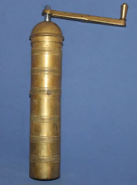 Vintage Albania Brass Coffee Grinder Mill With Box