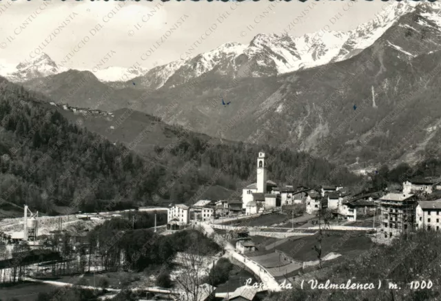 1958 LANZADA Valmalenco panorama montagna Sondrio Cartolina