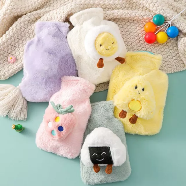 Cartoon Plush Hand Warmer Warm Water Bottle Hot Water Bag Water Injection