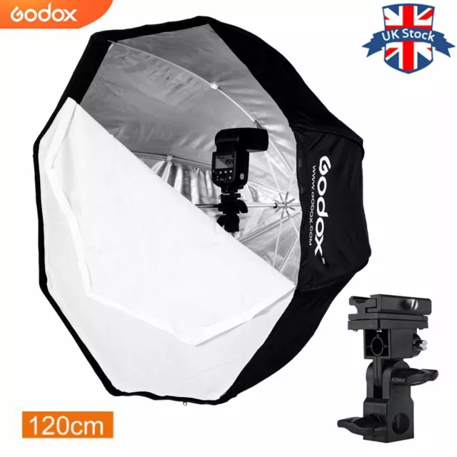 UK Godox Portable 120cm Octagon Umbrella Softbox+B type Bracket for studio kit