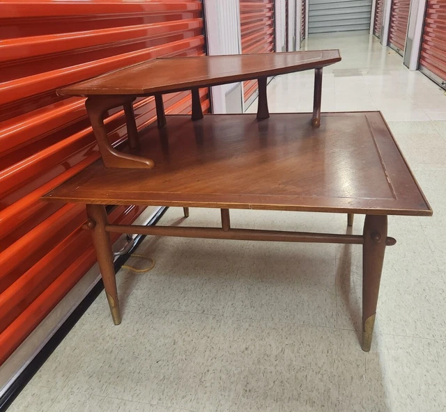 Vintage MCM Lane corner table step up danish mid century modern Style # 868 Vintage MCM Lane corner table step up danish mid century modern Style # 868