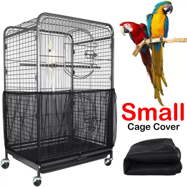 Pet Bird Cage Nylon Cover Seed Catcher Shell Skirt Guard Mesh Net Mesh Tidy UK