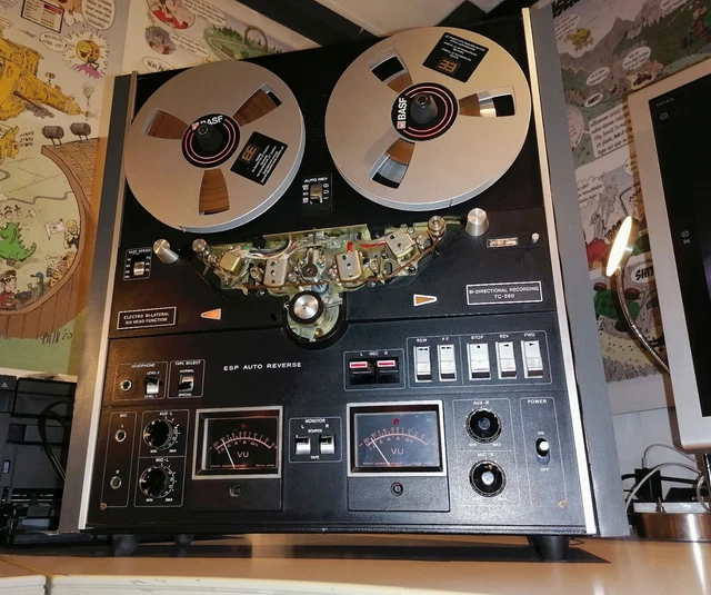 SONY TC-580, 6-Kopf Tonbandgerät, teilrevidiert, mit Video dazu.