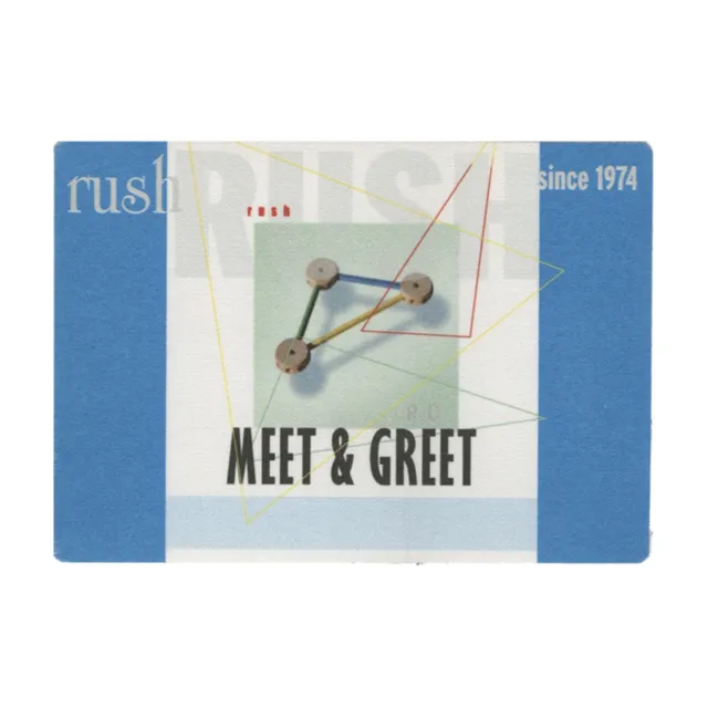 Rush 2004 30th Anniversary concert tour Meet & Greet Satin Backstage Pass
