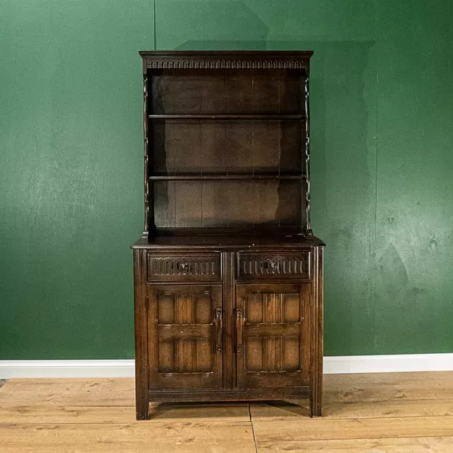 Dark Oak Dutch Priory Style Dresser Double Door/Drawers! NW636!