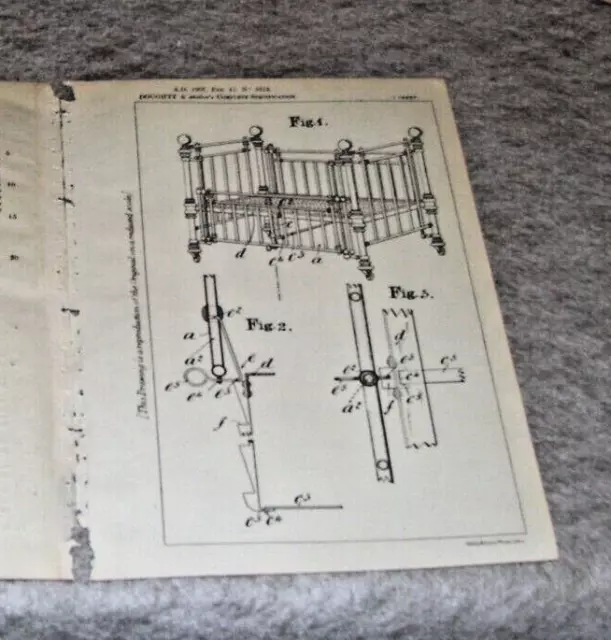 Improvements In Drop-Down Sides Of Children's Cots Patent Doughty London 1907