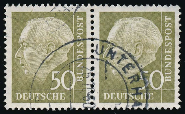 Bund Nr. 261 w gestempelt waagerechtes Paar, ungefaltet #202665