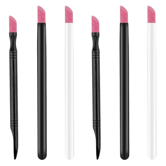 6 pezzi penna stick in ceramica rimozione gutico per unghie monotesta file per unghie