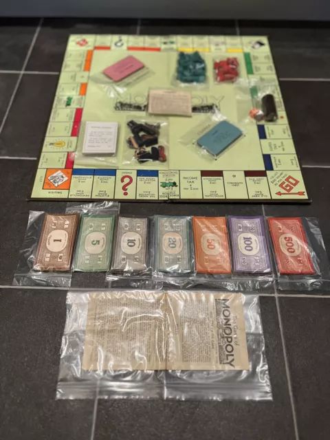 Waddington 1940s MONOPOLY Game Vintage & Complete. Very rare Example