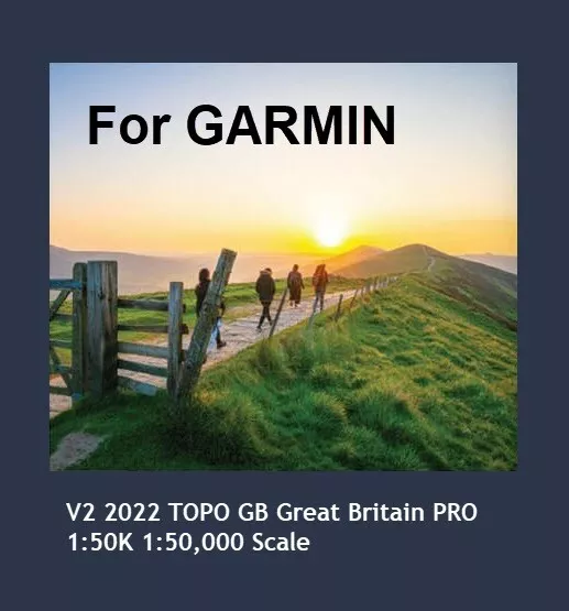 2022 GB TOPO PRO Great Britain Map 1:50K Scale microSD+SD GARMIN Cycling Hiking