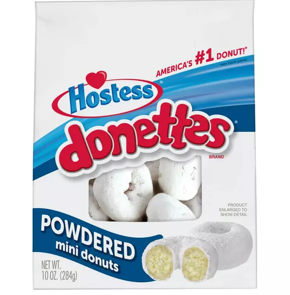 Hostess Powdered Donettes Bag Sugar Mini Donuts