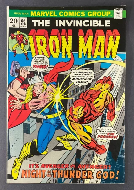 Iron Man (1968) #66 VF (8.0) Thor Battle Cover Gil Kane George Tuska Art