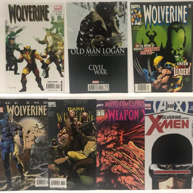 Wolverine Related Various Comics Lot of 7, Old Man Logan, Weapon-X, X-Men, War
