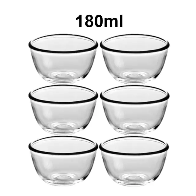 New 6x Small Butter Dish Round Glass Serving Bowl Sause Bowl Kitchen Traditional