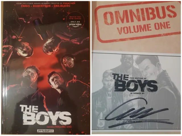 Garth Ennis Signed The Boys Omnibus Vol. 1 Photo Edition TPB 4th Print Dynamite