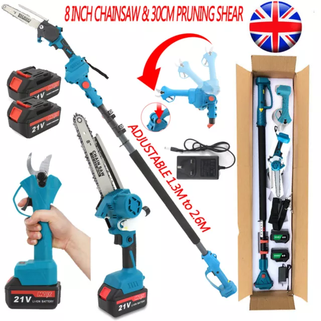 Cordless Electric Pole Chainsaw Cutter Pruner Woodworking Mini Chain Saw Trimmer