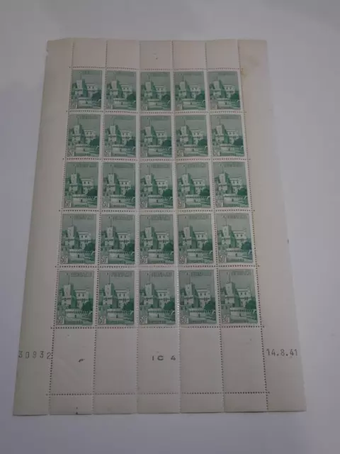 Monaco Feuille Complete 25 Timbres N°174 Neufs**. Bonne Valeur