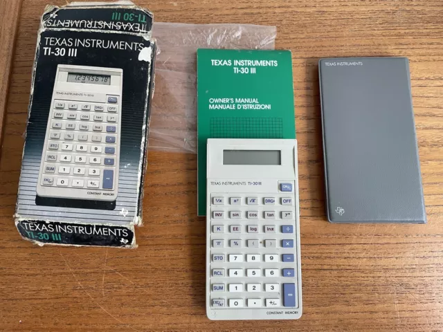 Vintage Texas Instruments Ti-30 Iii Calculator