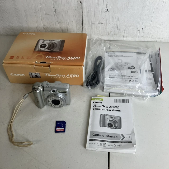 CANON POWERSHOT A580 8.0MP Digital Camera -with Accessories