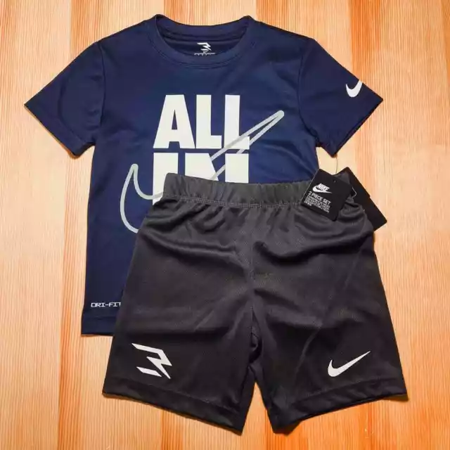 Nike 3BRAND Boys T-shirt and Shorts Set - Size 5